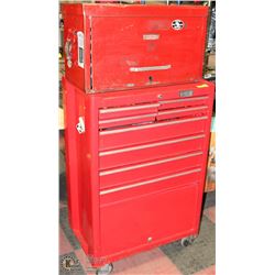 2PC TOOL BOX WITH CONTENTS, ONE WHEELER AND THE