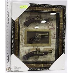 REPLICA  3 MUSKET DISPLAY FRAMED