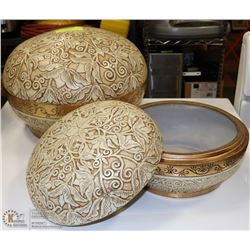 2 HANDCRAFTED SHOWHOME LARGE TRINKET BOXES