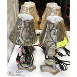 FLAT WITH 3 MATCHING PAIRS OF MINI LAMPS (6QTY)