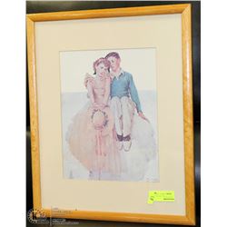 WOOD FRAMED NORMAN ROCKWELL PICTURE