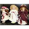 Image 1 : ESTATE 3 PC PORCELAIN COLLECTOR DOLL COLLECTION