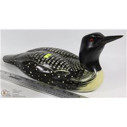 LARGE HANDCARVED AND PAINTED COMMON LOON