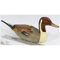 HAND CRAFTED PAINTED PIN TAIL WOOD DUCK