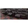Image 2 : NEW BROWN LEATHERETTE RECLINING LOVE SEAT WITH