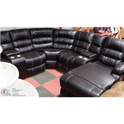 NEW BLAIR BLACK LEATHERETTE DELUXE DBL CONSOLE