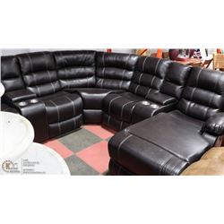 NEW BLAIR BLACK LEATHERETTE DELUXE DBL CONSOLE