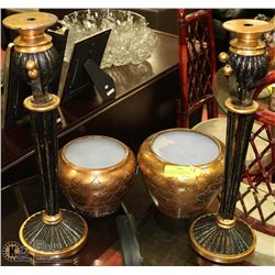 4PC DECORATIVE SHOWHOME DECOR INCL 2 TAPERED