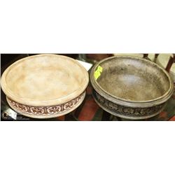 2 DECORATIVE FRUIT  BOWLS