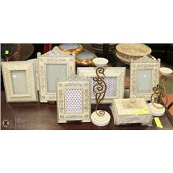 MATCHING IVORY TONE DECOR INC 5 FRAMES,