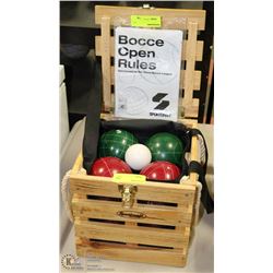 BOCCE BALL SET WITH WOOD CASE