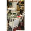Image 1 : METAL AND GLASS TABLE WITH 4 SIDECHAIRS