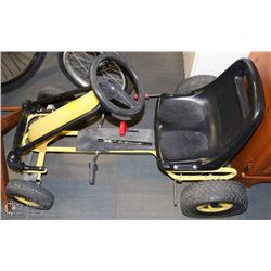 BLACK AND YELLOW PEDAL CAR
