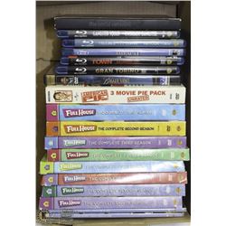 LOT OF 16 BLUE RAYS AND DVD MOVIES