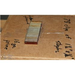 69 CLIPS OF 1 1/2" X 7/16" CROWN ELECTROGALVINIZED