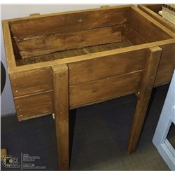 LARGE RAISED WOOD GARDEN BOX 35"X22"X33"H