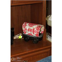 ANTIQUE POTTERY WAGON LAMP