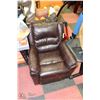 Image 1 : BROWN LEATHERETTE RECLINING CHAIR