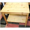 Image 1 : PINE TABLE ON WHEELS MISSING 2 PEGS