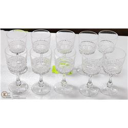 ESTATE COLLECTION OF 10 CRYSTAL GOBLETS