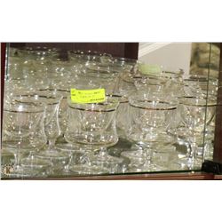 ESTATE COLLECTION OF CUT GLASS COCKTAIL GLASSES