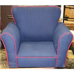 BLUE FABRIC CHILDRENS ROCKING CHAIR