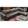 Image 1 : NEW GREY LEATHERETTE L SHAPE SECTIONAL
