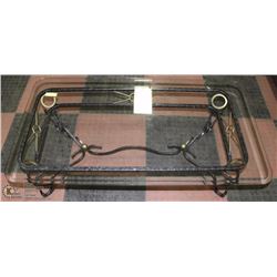 ESTATE GLASS COFFEE TABLE 27 X 50 INCHES