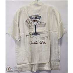 TOMMY BAHAMA 100% SILK EMBROIDERED SHIRT SIZE MED
