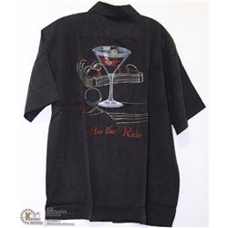 TOMMY BAHAMA 100% SILK EMBROIDERED SHIRT SIZE LRG