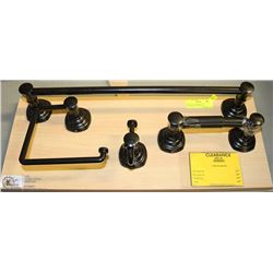 NEW DELTA SEMMES 4PC BATHROOM SET IN BLACK