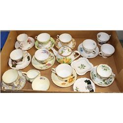 26 PIECES OF MISC TEA CUP/SAUCER, TEAPOT, ETC