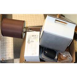 BOX W/ 3 PENDANT LIGHTS, VENTMISER, SANDWICH MAKER