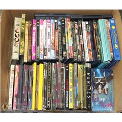 BOX OF ASSORTED DVDS