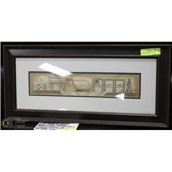 FRAMED " KITCHEN PANTRY " PICTURE 12"X26"