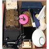 Image 1 : LARGE BOX W/WOOD JEWELLERY BOXES,