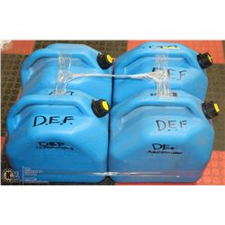 BUNDLE OF FOUR 20 LITRE BLUE JERRY CANS