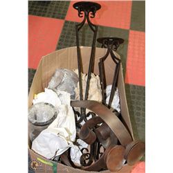 BOX W/ 2 PARTY-LITE METAL FLOOR STANDING