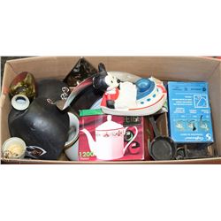 ESTATE BOX OF MISC HOUSEHOLD ITEMS