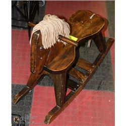 VINTAGE WOODEN ROCKING HORSE
