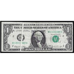 1969 $1 Federal Reserve Note Gutter Fold ERROR