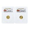 Image 1 : Set of (2) 2016 $5 American Gold Eagle Coins PCGS MS70 & PR70DCAM