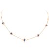 Image 1 : 14KT Rose Gold Evil Eye 0.51ctw Diamond Necklace