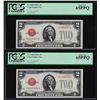 Image 1 : Lot of (2) Consecutive 1928G $2 Legal Tender Notes PCGS Gem New 65PPQ