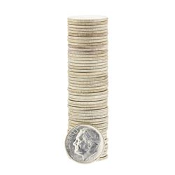 Roll of (50) 1954 Brilliant Uncirculated Roosevelt Dimes