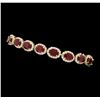 Image 2 : 14KT Yellow Gold 20.30ctw Ruby and Diamond Bracelet