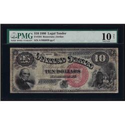 1880 $10 Legal Tender Note PMG Very Good 10 Net