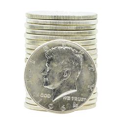 Roll of (20) 1964 Brilliant Uncirculated Kennedy Half Dollars