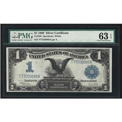 1899 $1 Black Eagle Silver Certificate Note PMG Choice Uncirculated 63EPQ