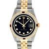 Image 1 : Rolex Mens Two Tone 14KT Yellow Gold Ruby and Diamond Datejust Wristwatch